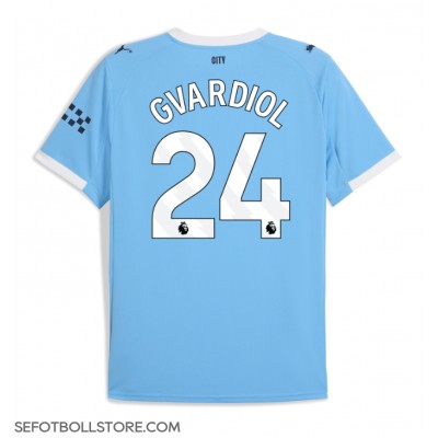 Manchester City Josko Gvardiol #24 Replika Hemmatröja 2025-26 Kortärmad Manchester City Josko Gvardiol #24 Replika Hemmatröja 2025-26 Kortärmad
